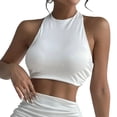 thumbnail image 1 of Women Halter Backless Tank Tops Summer Sleeveless Going Out Tops, 1 of 9