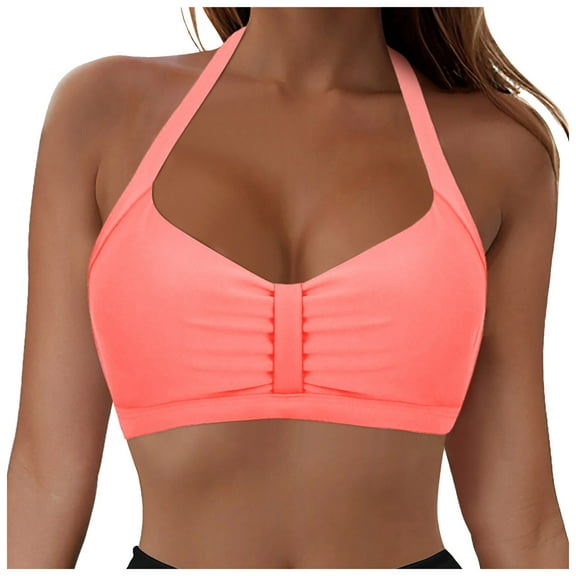Women Halter Bikini Top Only Padded Swimsuits Tops Vintage Bathing Suit Top No Bottom