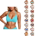 thumbnail image 1 of Women Halter Sports Bra Backless Strappy Seamless Wireless Sports Bra for Yoga Running Gym Workout Breathable No Underwire Comfortable Athletic Bralette, 1 of 6