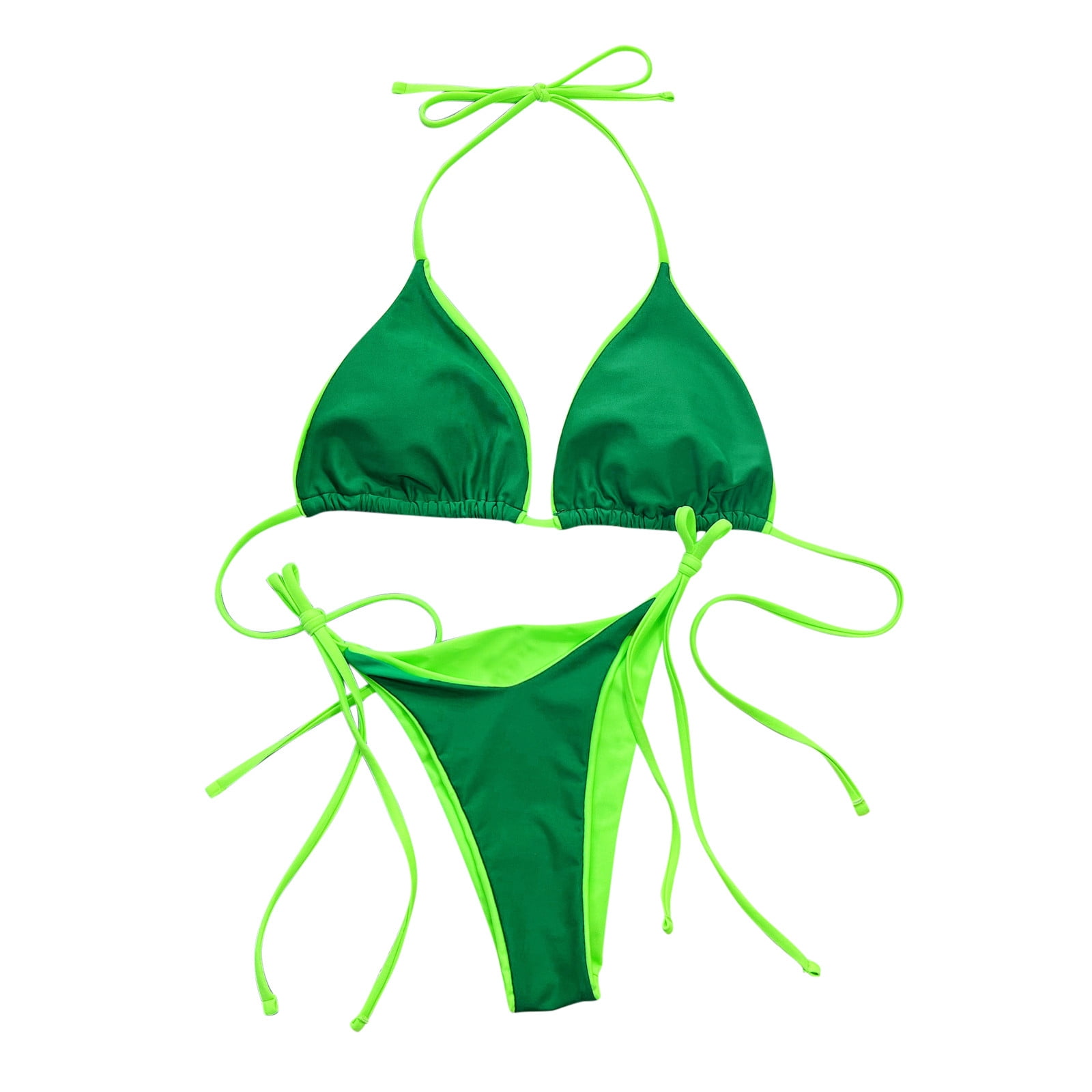 Sexy Solid Bandage Backless Swimsuit Three Piece Set (With Paddings) Sexy Solid Bandage Backless Swimsuit Three Piece Set (With Paddings)