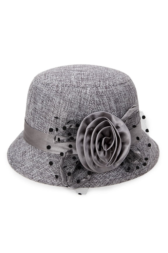 Women Hand Woven Ruffled Bow Bucket Hat Retro French Style Foldable Breathable Summer Sun Headwear