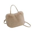 thumbnail image 1 of Women Handbag Fuzzy Tote Bag Shoulder Bag Soft Plush Material Versatile for Work Travel Parties, 1 of 7
