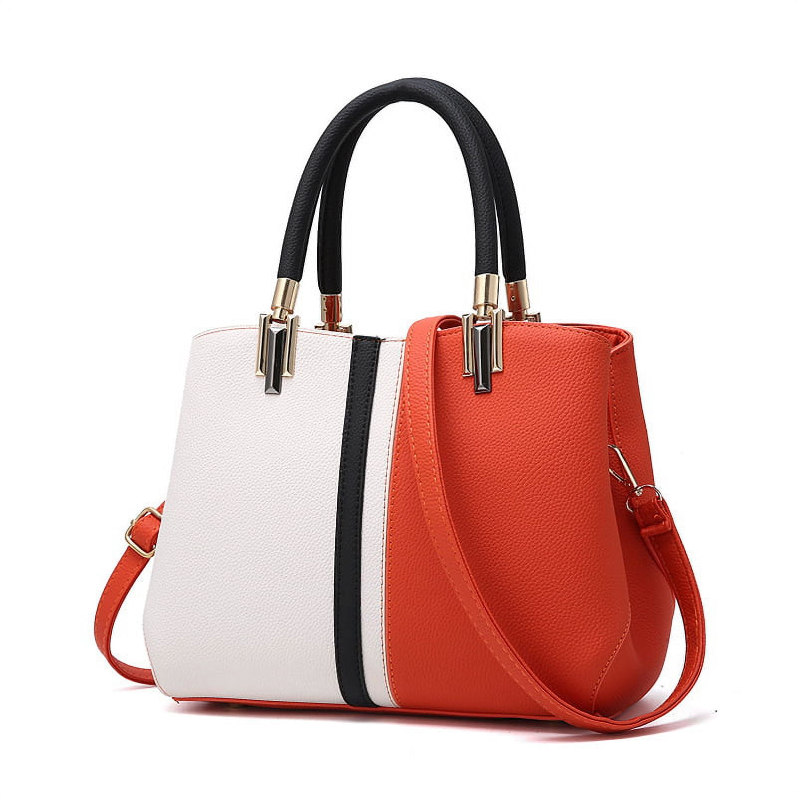 Women Handbags with Multiple Interior Pockets and Pretty Colour Combination Red White Walmart