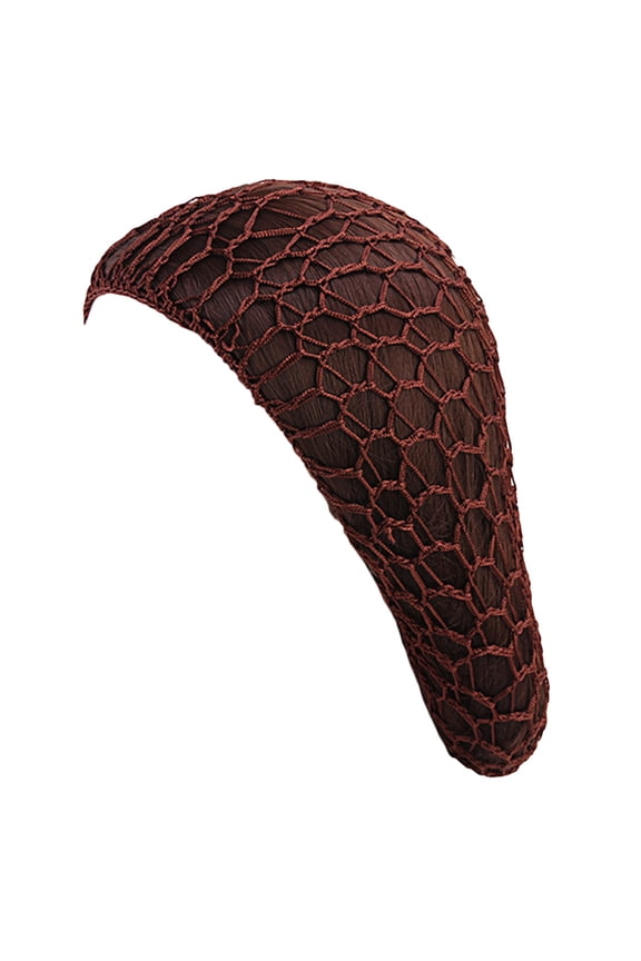 Women Handmade Crocheted Hair Net Snood Mesh Turban Night Sleeping Hat Bonnet Solid Color Protective Slouchy Knit Cap