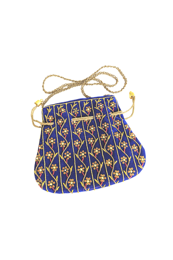 Women Handmade Indian Potli Bag, Batwa Bag, Velvet Purse For Evening Parties, Brides & Weddings
