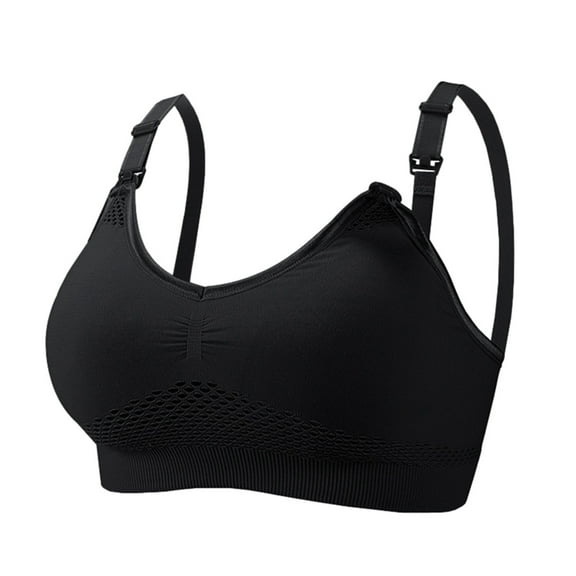 Women Hands-free Breast Pump Nursing Bras Maternity Pregnant Breastfeeding Vest On Black S(S)