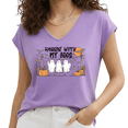 Waman Boo Women Hangin' With My Boos Ghost Pumpkin Whimsical Print T-Shirt ...