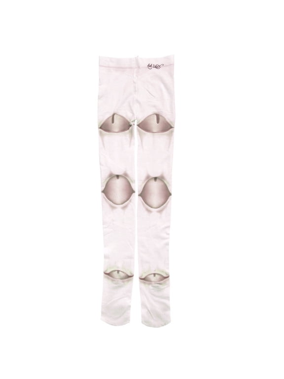 Women Harajuku Novelty Lolita Pantyhose Japanese Gothic Style Anime Jointed Doll Tattoo 3D Print Tights Cosplay Stockings Leggings Hosiery