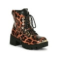 thumbnail image 1 of Women Hardware Cap Toe Lace-Up Chunky Lug Sole Combat Boot 19557, 1 of 6