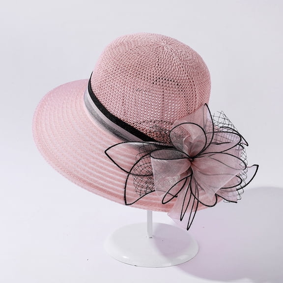Women Hat Bridal Wedding Tea Party Wide Brim Summer Sun Cap Bush Hat Ladies Sun Hat Bucket Hat Ladies Sunhat Guys Hiking Hat Kids Children's Bucket Hat Men's Hat Black Fishing Hat Leather Beret Men's