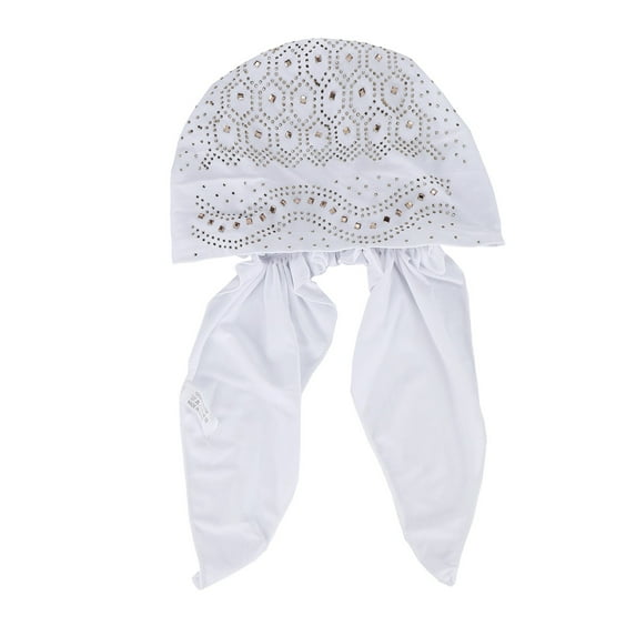 Women Hat Fashion Hijab Hat With Diamond Hat Stretch Multicolor Solid Color Hijab Hat Base Hat