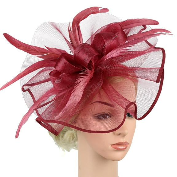 Women Hat Headwear Feather Clip Fascinators Hat Wedding Party Cap For Hairband for Women Sheer Glam Band Boys Sweat Bands Head Thick Headbands for Women Head Band for Workout Very Rare Headband
