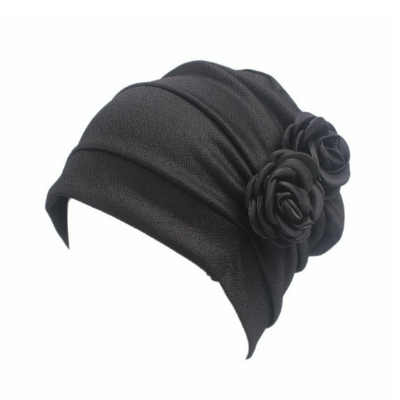 Women Hat No Brim Wind-proof Comfortable Touch Good Stretchy Flower Design Keep Warm Breathable Women Soft Comfy Beanie Hat Daily Wear