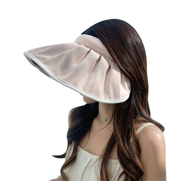 Women Hat With Ponytail Hole Women Visors Hat Women SunHat Foldable Visors Hat Uv Protections Wide Brim