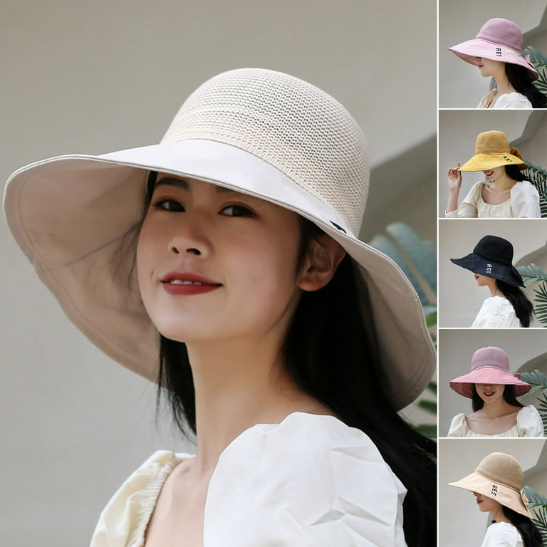 Women Hats Foldable Lightweight Decorative Washable Space-saving Breathable  Good-looking Wide Brim Soft Sun Hat