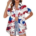 thumbnail image 1 of Women Hawaiian Shirt Soft Cool Summer Hawaii Beach Shirts Floral Tropical Print V Neck T-Shirt Short Sleeve Button Up Blouse Tops, 1 of 4
