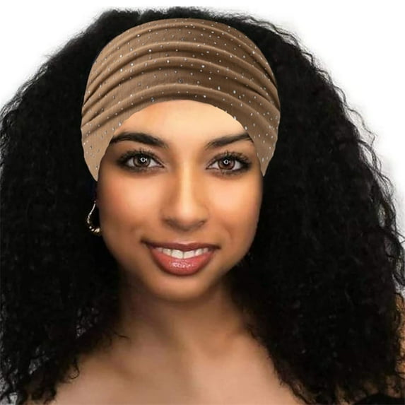 Women Headbands, Wide Hair Wrap, Extra Turban Bands for Lady Large Sport Workout Stretch Non-Slip Big Hair Bands, Soft Lightweight Elastic Back Comfortable Fit