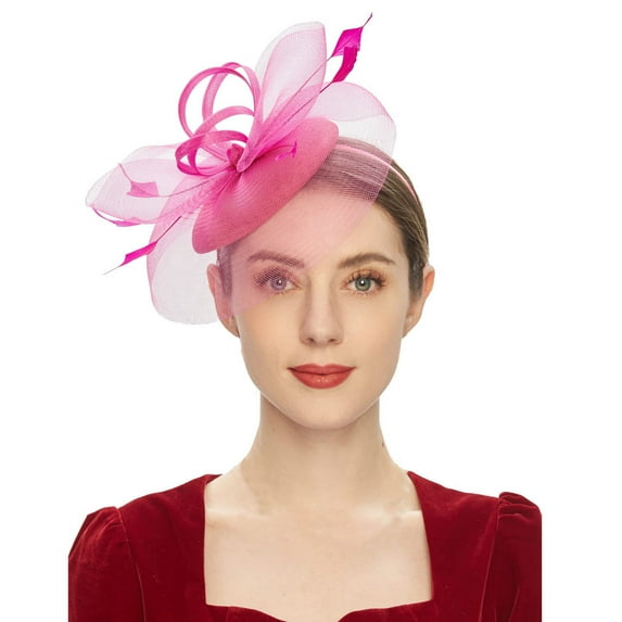 Women Headdress Beautiful Sweet Grace Eye-catching Exquisite Clothing Matching Multicolor Bowknot Hat Bridal Headdress Wedding Supply