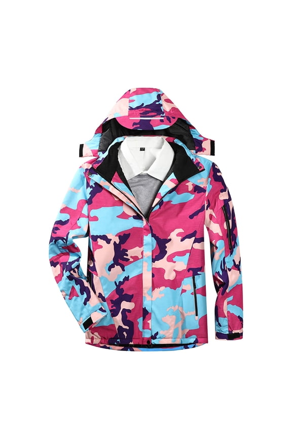 Women Heated Jacket 3 Heat Zones Fast Warm Up Usb Charging Detachable Hood Lined Windproof Mountain Coat Long Sleeve Puffer Jacket Winter Outdoor Warm Jackets for Women