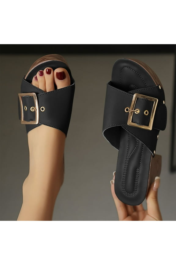 Women Heels Sandals Braided Block Nude Summer Chunky Square Leather Woven Comfort Strappy Dress Casual Pumps Mules Black 9