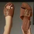 thumbnail image 1 of Women Heels Sandals Braided Block Nude Summer Chunky Square Leather Woven Comfort Strappy Dress Casual Pumps Mules Khaki 5.5, 1 of 7