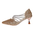 thumbnail image 1 of Women Heels Square Toe Pumps High Heels for Women Wedding Elegant Women's High Heels Pointed Toe Stiletto Sparkly Party Wedding Shoes Comfortable Dressy Evening Footwear For Ladies, 1 of 1