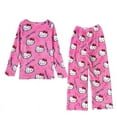 thumbnail image 1 of Women' Hello Kitty Pajama Set,Long-Sleeve Top and Pants,Soft Cozy Sleepwear in Multiple Colors, 1 of 5