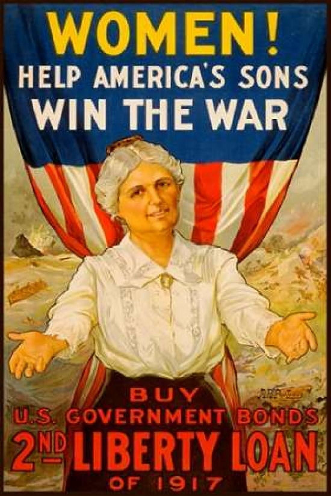 Women Help Americas Sons Win the War Canvas Art - Unknown (12 x 18)