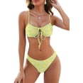 thumbnail image 1 of Women High Cut Bikini Sets String Sexy Swimsuit Two Piece Underwire Bathing Suit Brazilian Cheeky Cut Out Cute Swimwear, 1 of 15