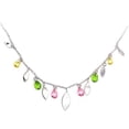 thumbnail image 1 of Women High-Polished 925 Sterling Silver Necklace with AAA Grade CZ in Multi Color - 16 in., 1 of 1