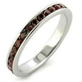 thumbnail image 1 of Women High-Polished 925 Sterling Silver Ring with Top Grade Crystal in Garnet - Size 7, 1 of 1