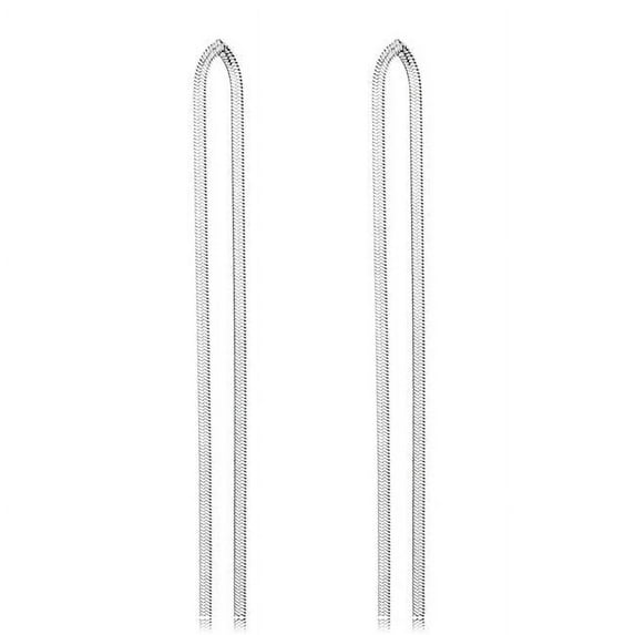 Women High Polished Stainless Steel Earrings with No Stone in No Stone