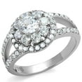 thumbnail image 1 of Women High Polished Stainless Steel Ring with AAA Grade CZ in Clear - Size 10, 1 of 1