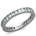 thumbnail image 1 of Women High Polished Stainless Steel Ring with AAA Grade CZ in Clear - Size 5, 1 of 1