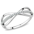 thumbnail image 1 of Women High Polished Stainless Steel Ring with AAA Grade CZ in Clear - Size 7, 1 of 1