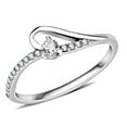 thumbnail image 1 of Women High Polished Stainless Steel Ring with AAA Grade CZ in Clear - Size 7, 1 of 1