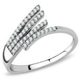 thumbnail image 1 of Women High Polished Stainless Steel Ring with AAA Grade CZ in Clear - Size 8, 1 of 1