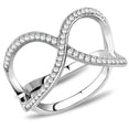 thumbnail image 1 of Women High Polished Stainless Steel Ring with AAA Grade CZ in Clear - Size 8, 1 of 1