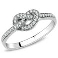 thumbnail image 1 of Women High Polished Stainless Steel Ring with AAA Grade CZ in Clear - Size 9, 1 of 1