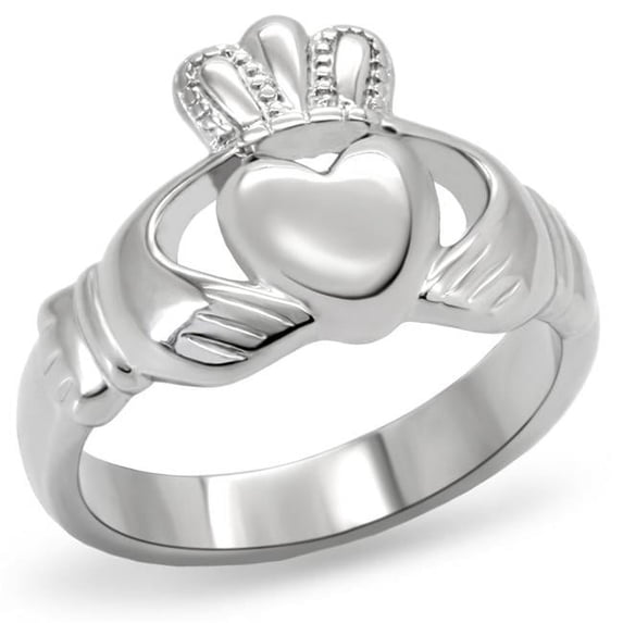 Women High Polished Stainless Steel Ring with No Stone in No Stone - Size 5