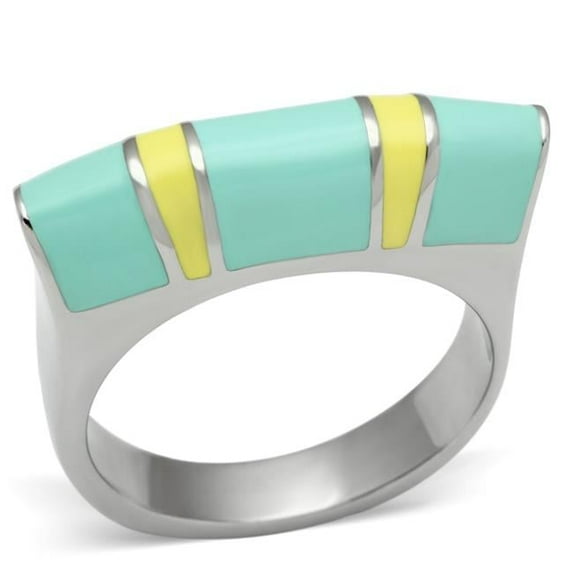 Women High Polished Stainless Steel Ring with No Stone in No Stone - Size 8
