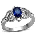 thumbnail image 1 of Women High Polished Stainless Steel Ring with Synthetic in Montana - Size 9, 1 of 1