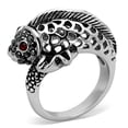 thumbnail image 1 of Women High Polished Stainless Steel Ring with Top Grade Crystal in Siam - Size 6, 1 of 1