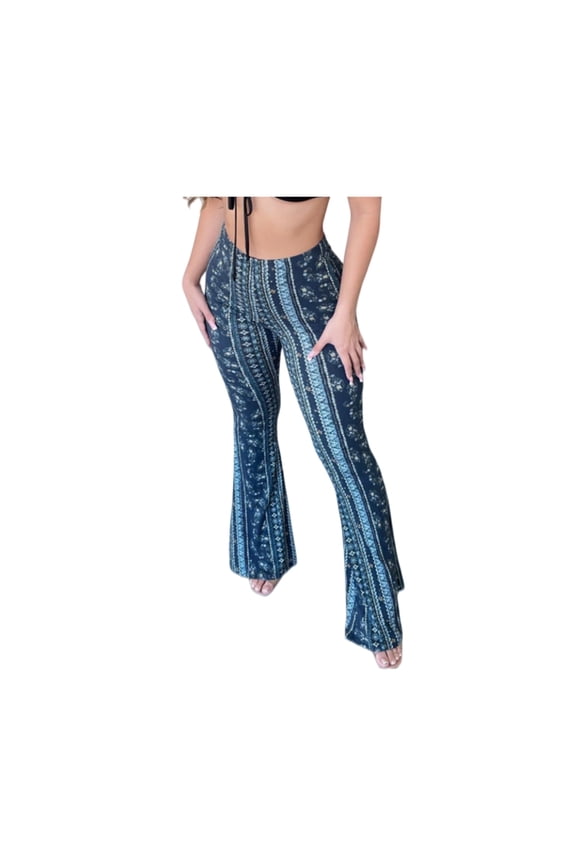Women High Stretch Slim Fit Micro Flare Casual Pants