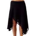 thumbnail image 1 of Women High Waist Asymmetrical Hem Skirt, Flowy Midi Skirt, Casual A-Line Skirt, 1 of 7