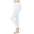 thumbnail image 1 of Women High Waist Basic Full Length Daily Soft Leggings (White, Large), 1 of 3