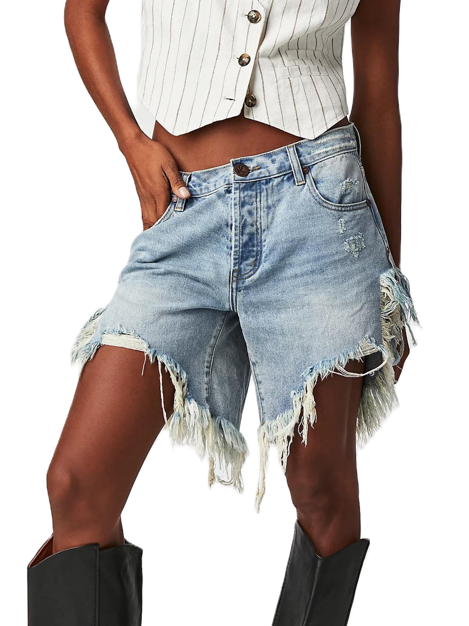 Street College Solid Frenulum High Waist Boot Cut Denim Jeans Street College Solid Frenulum High Waist Boot Cut Denim Jeans