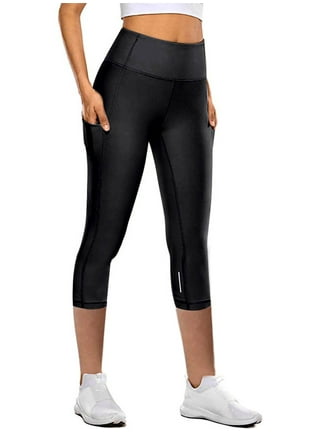 Frontwalk Ladies Sexy Stretch Leggings Tight Skinny PU Pants Women Tummy  Control Holiday Faux Leather Pant Black XL