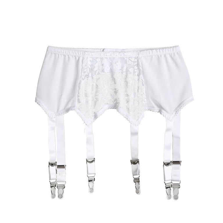 Women High Waist Garter Belt Mesh Suspender Belt 6 Straps for Thong  Stocking