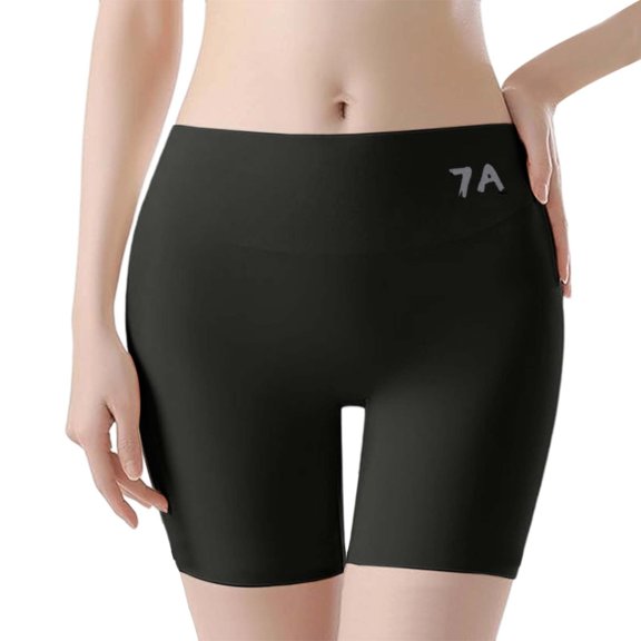 Women High-Waist Ice Silk Tummy-Control Hip-Lifting, Pants (Black XXXL)